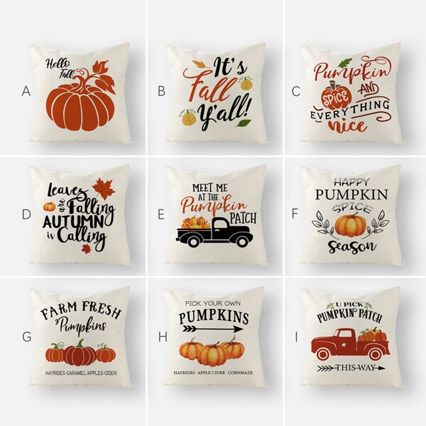 Fall Pillow Etsy