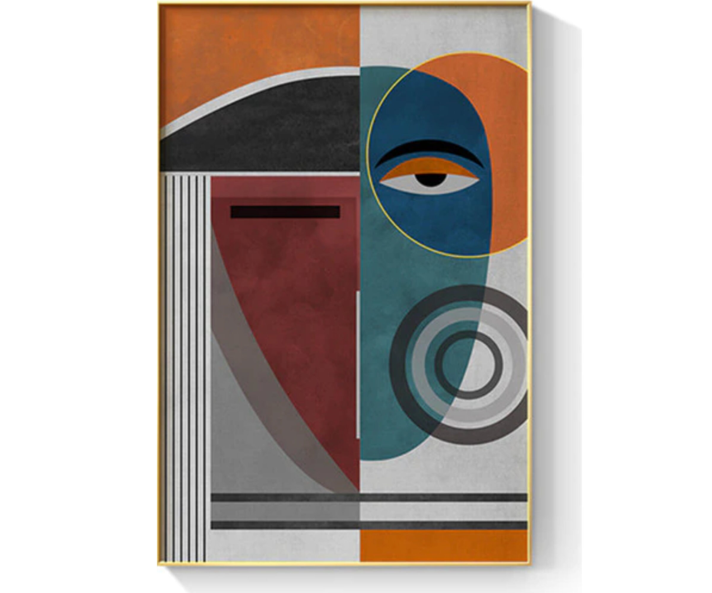 Art Abstrait/style Cubiste Nordique Art Géométrique Peinture d'art Portrait Rétro Picasso