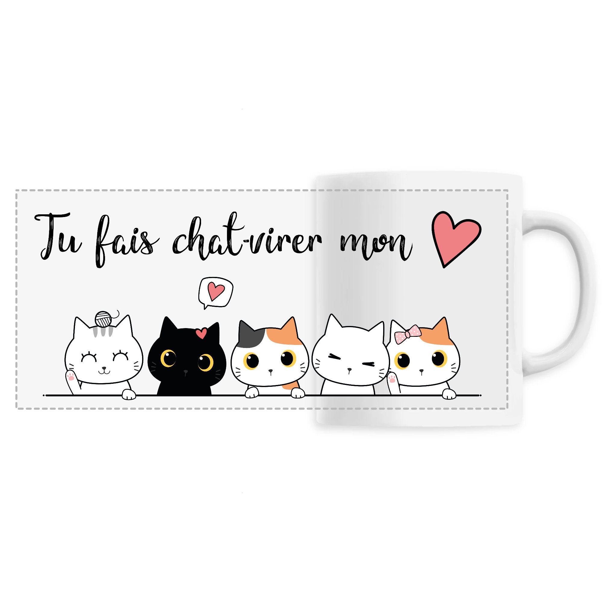 Mug Tu Fais Chat-Virer/Tasse Chat Cadeau