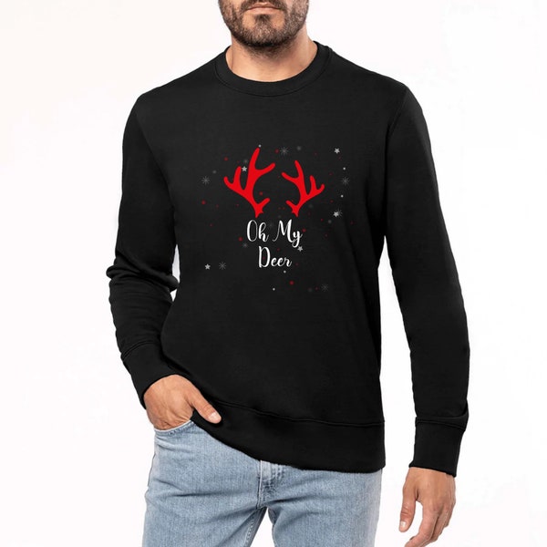 Sweatshirt "Oh my deer" / Geschenk / Unisex / Hirsch / Weihnachten / Pullover