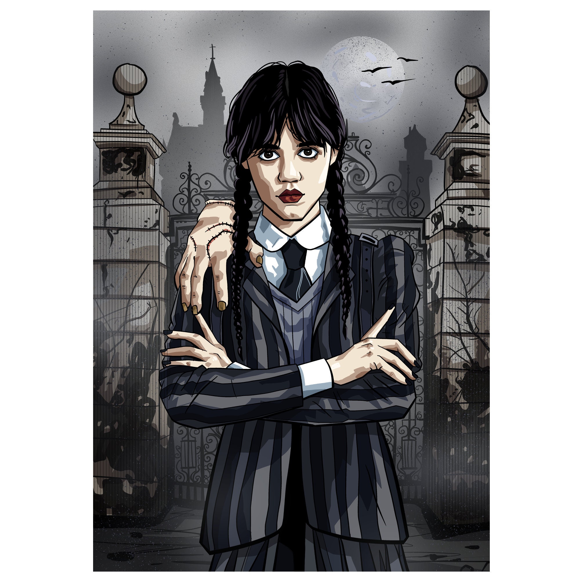 Kawaii Wednesday Addams - Wednesday Addams - Posters and Art