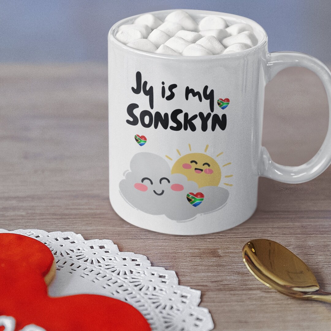 Afrikaans Valentine's Day Cute Coffee Mug, Friendship Ceramic Tea Cup