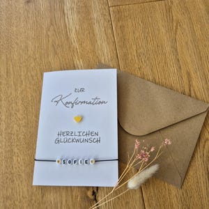 Glückwunschkarte Konfirmation Kommunion - personalisiert mit Name - Geldgeschenk Idee - Din A6