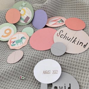 Ghirlanda/catena di carta personalizzabile • Ritorno a scuola • Iscrizione a scuola • Scolaro