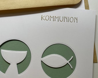 Karte zur Kommunion Taufe