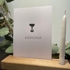 Kommunion • Konfirmation • Taufe • Kartenhalter mit Kerze