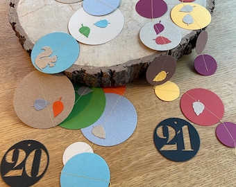 Paper garland autumn chain decoration