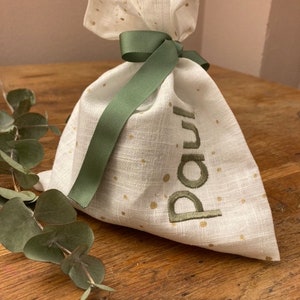 Kleiner Geschenkbeutel mit Name individualisiert Kommunion