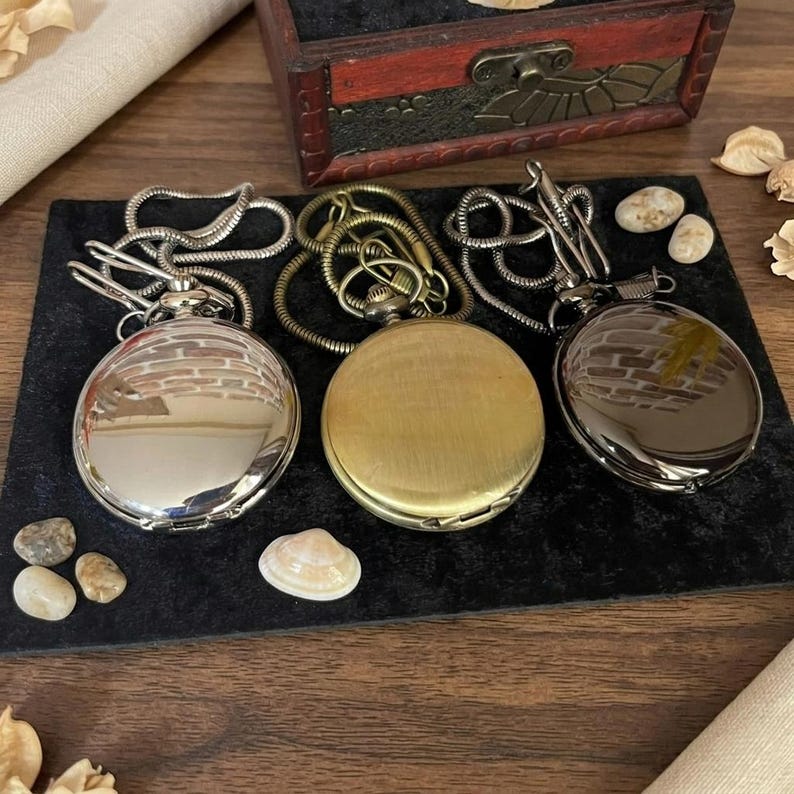 Engraved Pocket Watch: Custom Photo, Personalized Groomsmen Gift image 6