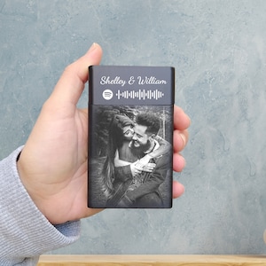 Gepersonaliseerde sigarettenkoker bruidsjonkers, gepersonaliseerd sigarettendoosje met fotoprint, bruidsjonkerscadeau, vaderdagcadeau, kerstcadeaus.