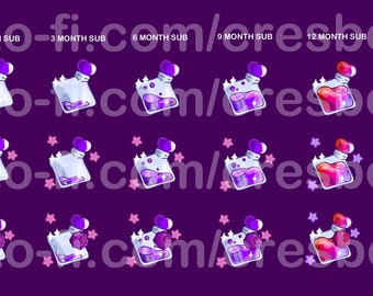 Potion Bottle Twitch Badges