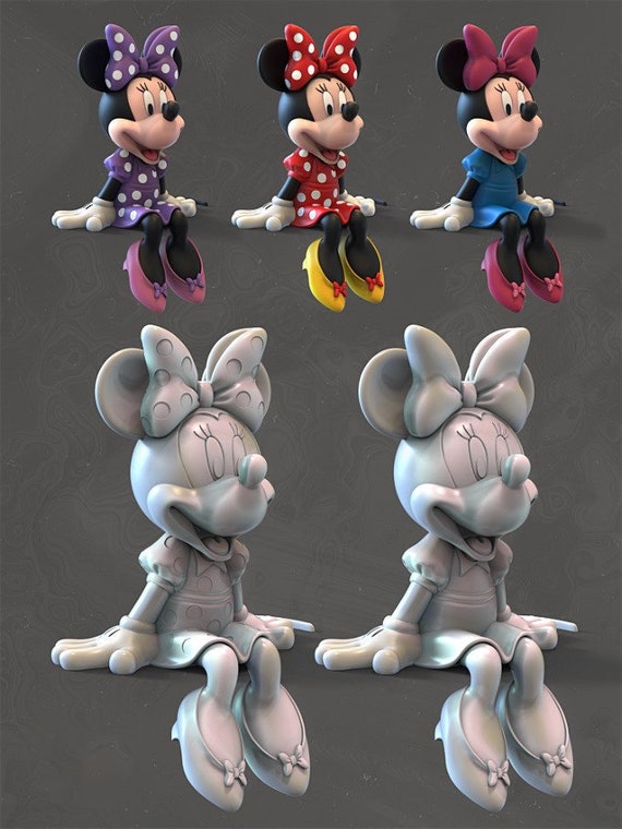 Minnie Mouse STL 3D Print Files for Digital Download and 3D - Etsy