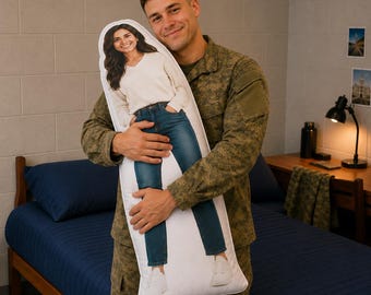 Custom photo pillow, Gifts for military personnel,Gifts for soldiers,Gifts for boyfriend,Gift for Dad,Can be sent APO,Life Size Pillow,