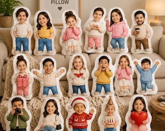 Personalisiertes Körperkissen mit Gesicht, personalisiertes Foto Kissen, individuelles Gesichtskissen, Einzigartige Geschenkidee, Paar Geschenk, Geburtstagshochzeit Weihnachtsgeschenk