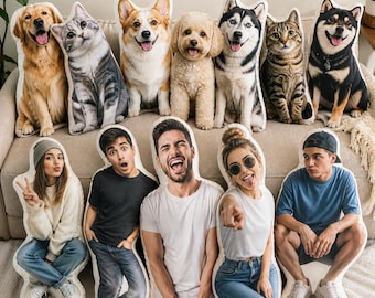 Custom Body Pillow with Photo, Personalized Full Body Pillow,dog photo pillows, custom cat pillows, quirky pillow, fun custom gift,Funny Gif
