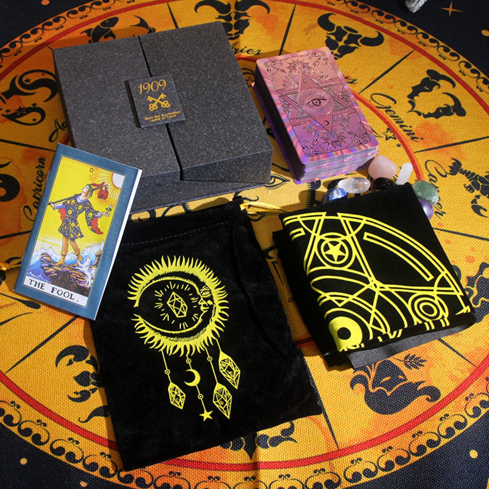Gold Foil Tarot Plastic Tarot Cards With Boxes and Tarot Etsy