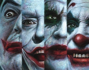 The Joker - A4 Original Art Print - Four Jokers Cesar Romero Jack