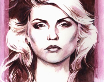 Debbie Harry (Blondie) - Original Acrylic Painting 29.7 x 21.0 cm