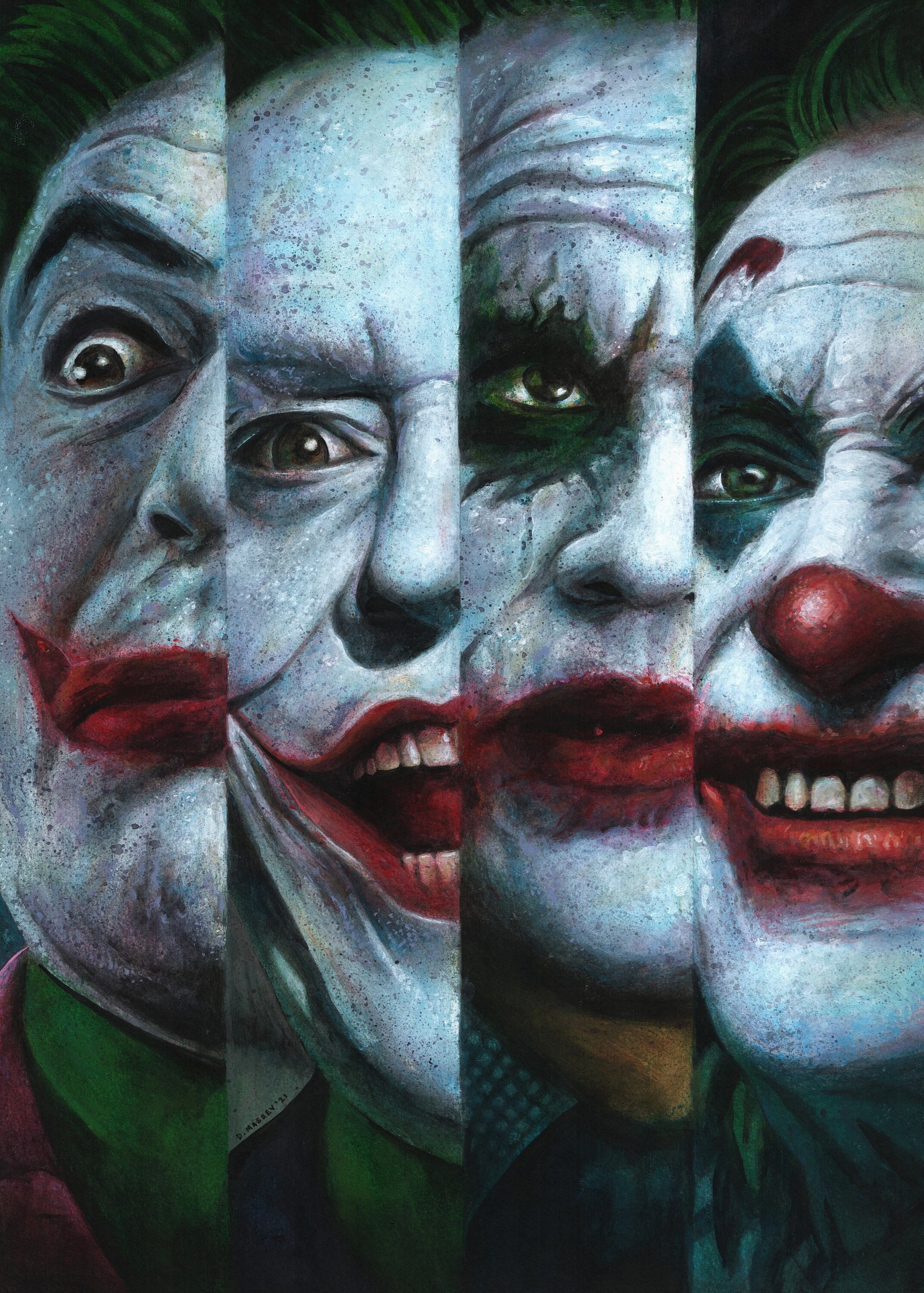 The Joker - A4 Original Art Print - Four Jokers Cesar Romero Jack
