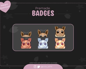 Eevee Twitch Sub Bit Badges
