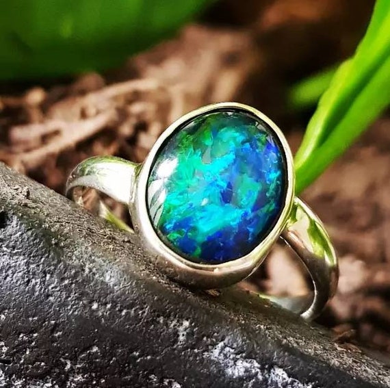 Buy AG'S Neha Modern Opal Stone Ring online