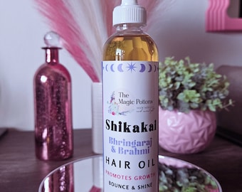 Shikakai Bhringraj Brahmi Haaröl: Ayurvedische Kräutermischung