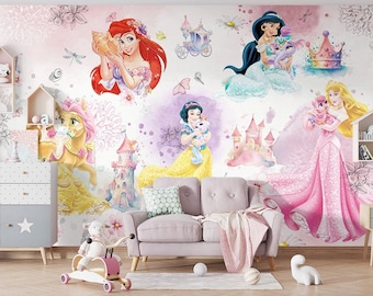 Princess Wallpaper, Nursery Decor, Children's Room, Special Design