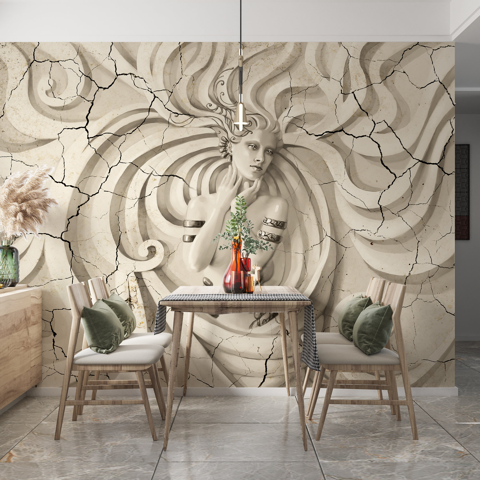 Stampa Su Tela Per Parrucchiere – Decorazione Moderna Minimalista, 30x45 Cm, Con Cornice, Pronta Da Appendere