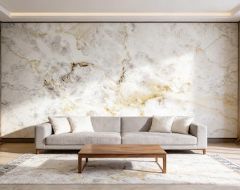 Gold Marble Pattern Wallpaper, Abstract Self Adhesive Wall Mural