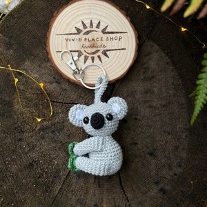 Personalizable Crochet Keychains | Crochet bag charms | Koala | Gift idea | VividPlaceShop