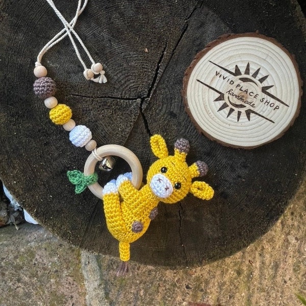 remorque poussette | MaxiCosi | Girafe | Pendentif siège bébé | Nouveau-né | Idée cadeau | VividPlaceShop