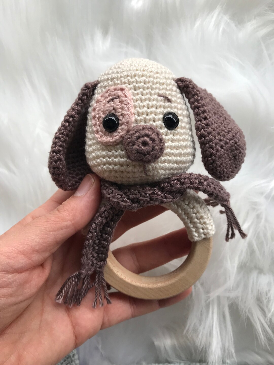 Amigurumi Dog Rattle Toys Gift Ideas Gifts for Babies Vivid Place Shop ...