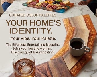 Custom Wood Epoxy Coasters | Handmade Drinkware Set, Housewarming Gift