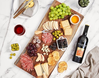 Extra Large Rustic Live Edge Charcuterie serving Board - Laser Engraving available