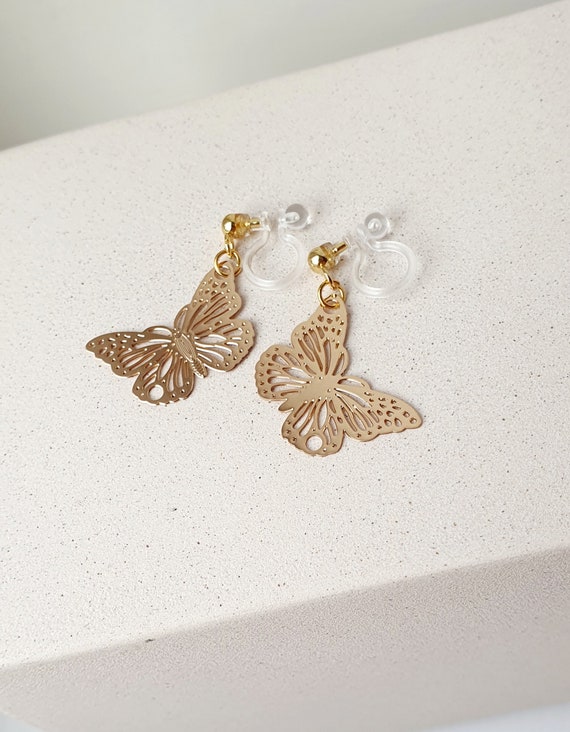 Without Piercing Butterfly Clip Earring 1Pc Korean Fashion Rhinestone Butterfly Ear Clips Without Piercing For  Women Girls Sparkling Zircon Ear Cuff Clip Earrings Wedding Jewelry Gifts  Buy Cheaply On Joom