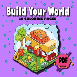 30 Bold and Easy Cozy Friends Coloring Pages  Adult Coloring Book, Simple & Relaxing, Digital,Procreate ,Stress Relief,Build Your World