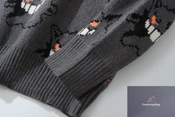 Gengar Unisex Sweater Pokemon Japanese Style Knitted Pullover - Etsy France