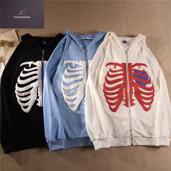y2k skull hoodie