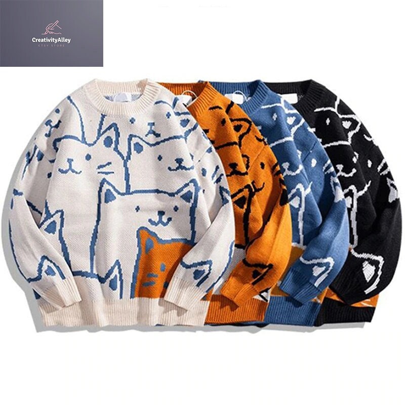 Womens Cat Sweater - Etsy