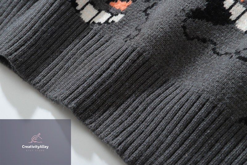 Gengar Unisex Sweater Pokemon Japanese Style Knitted Pullover - Etsy France