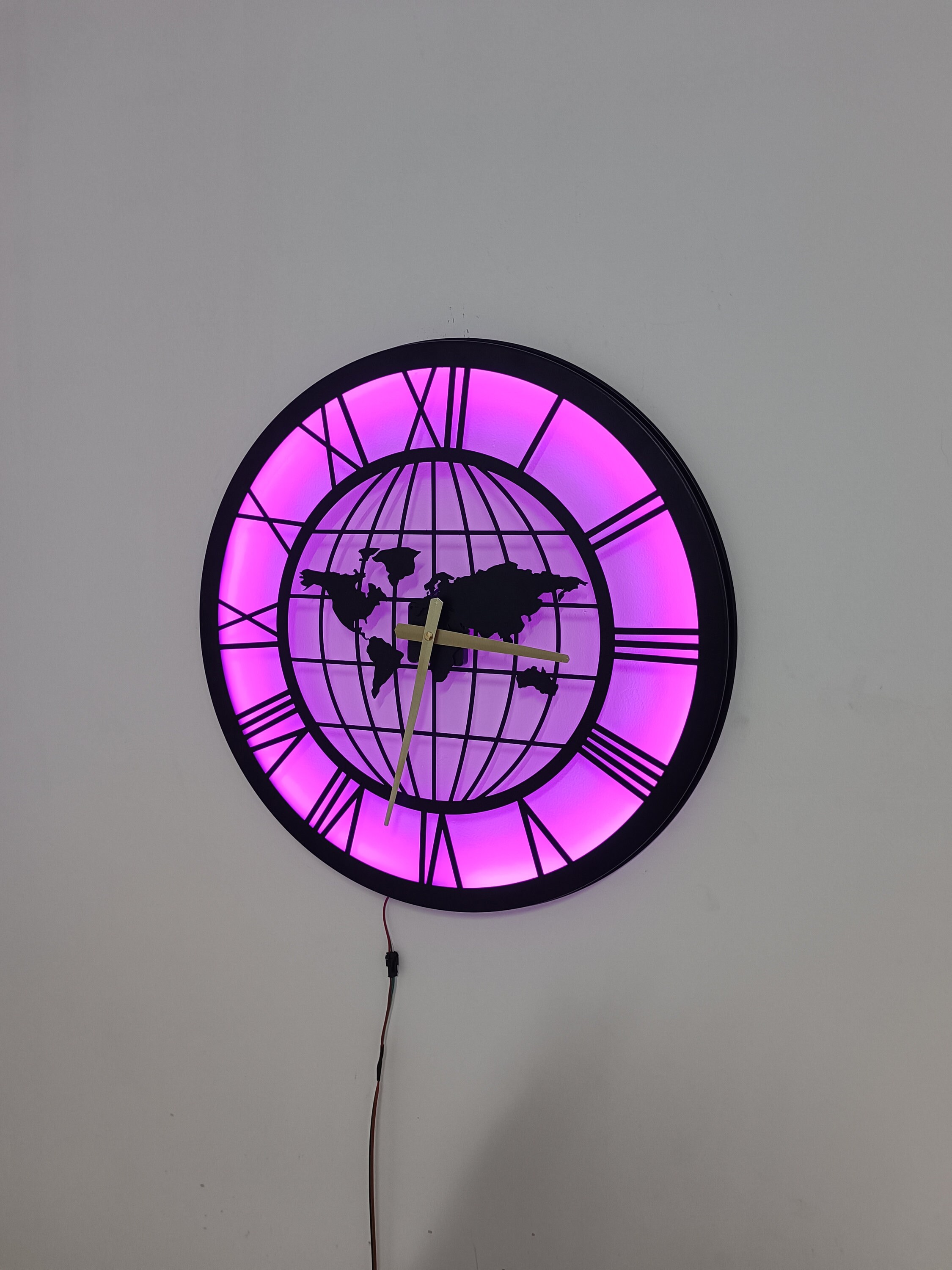 Metal Led Wall Clock Argb Ws2812b With Bluetooth Controller Etsy