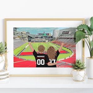 Personalised Couples Cincinnati Bearcats Fan Present, American Football Christmas Present, The Bearcats Print, NFL Gift for him