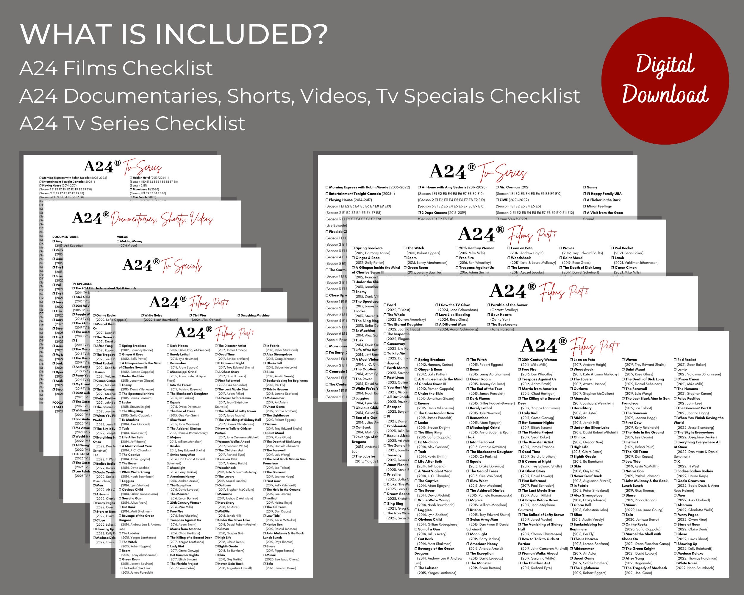 A24 Films Checklist UPDATED IN 2024, Movie Checklist, A24 Documentaries ...