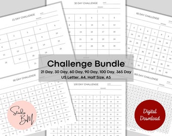 Printable Habit Tracker Bundle | Goal Routine Chart (Digital Download)