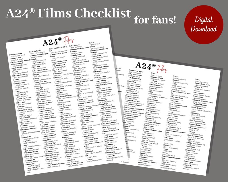 A24 Films Checklist, Movie Checklist, A24 Documentaries, Shorts, Videos