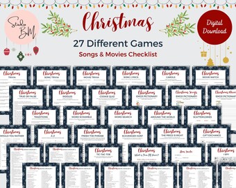 Christmas Game Bundle: 27 Holiday Trivia Activities (Digital Download)
