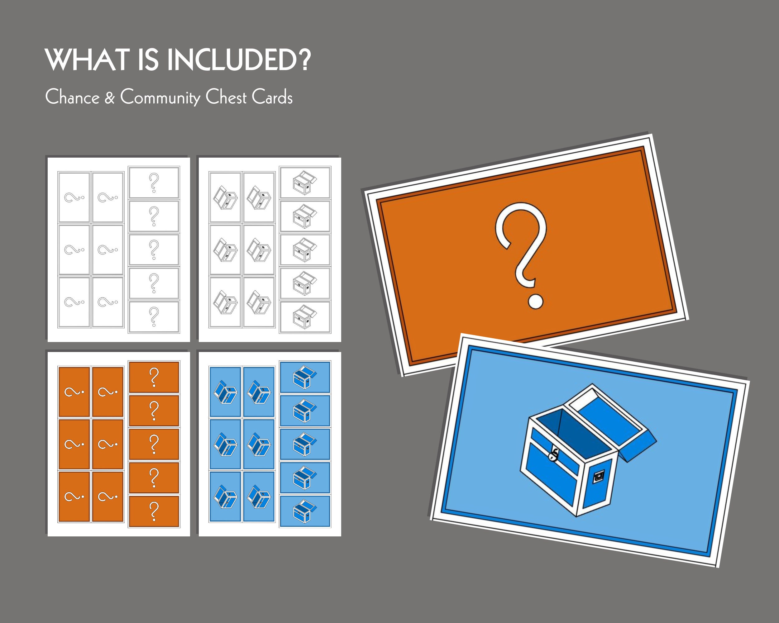 Monopoly Cards Editable, All Monopoly Cards, Property, Utility, Chance