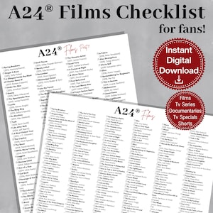 A24 Filme Checkliste AKTUALISIERT IN 2024, Film Checkliste, A24 Dokumentarfilme, Shorts, Videos, Tv Specials Checkliste, A24 Tv Serie Checkliste
