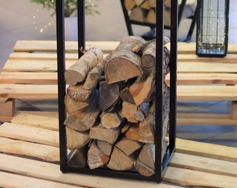 Metal Firewood Log Holder, Indoor Firewood Log Rack, Firewood Storage Box, Firewood Accessories, Firewood Rack, Log Rack, Fireplace Decor