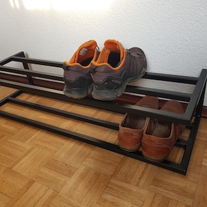 Rustic Brown Double Rows 7-tier Shoe Rack Vertical Entryway Shoe